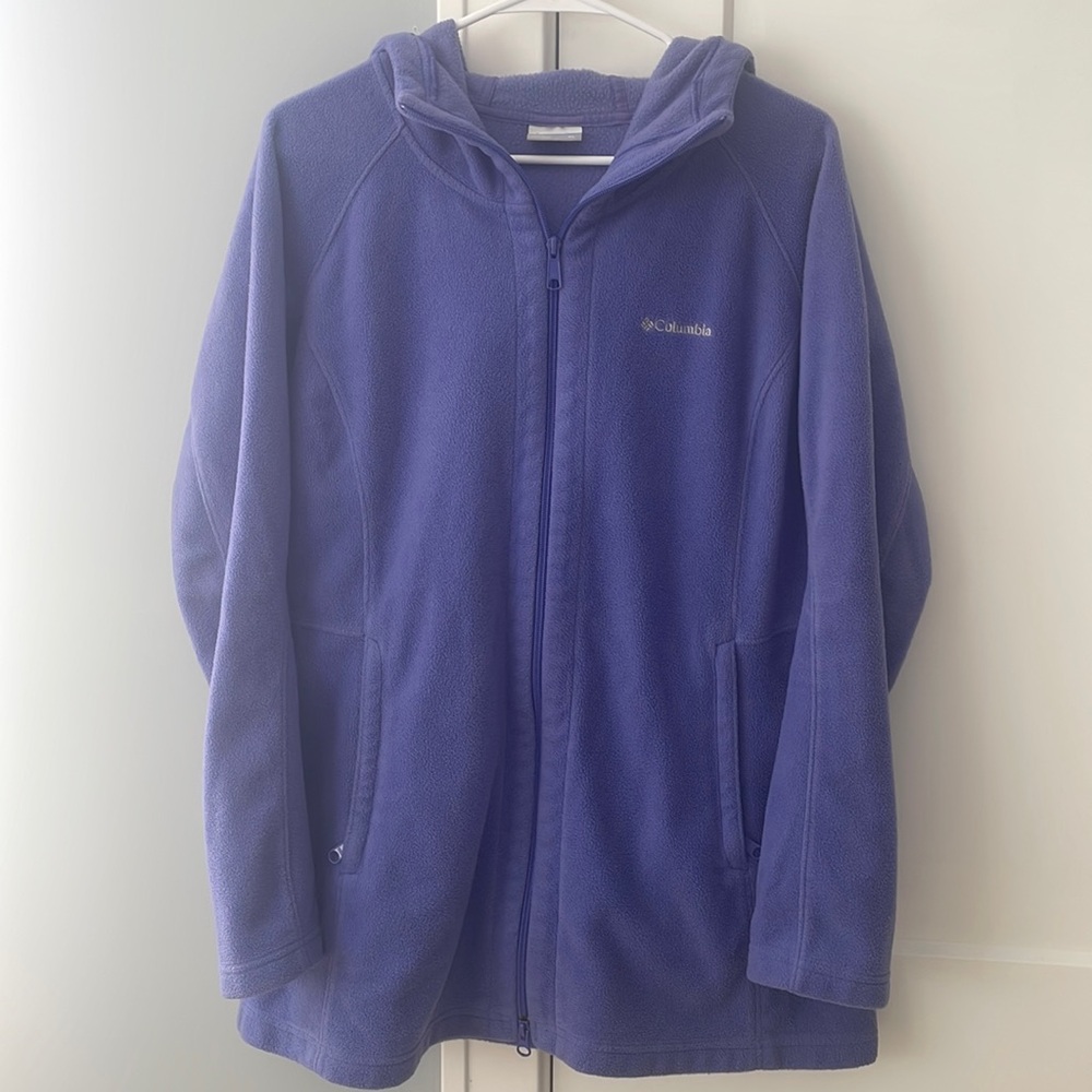 Womens Columbia Fleece Jacket Hoodie size XL